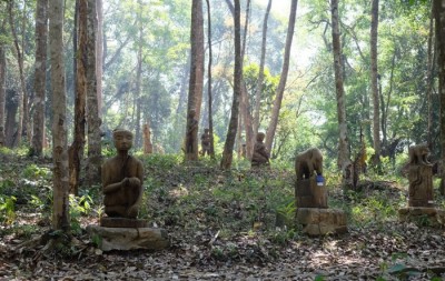 Vườn tượng gỗ ở Khu du lịch Măng Đen, Kon Plông. Ảnh: VGP/Lưu Hương